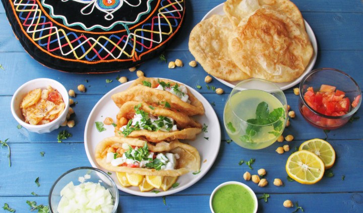 Puri Chana (Chickpea)&nbsp;Tacos
